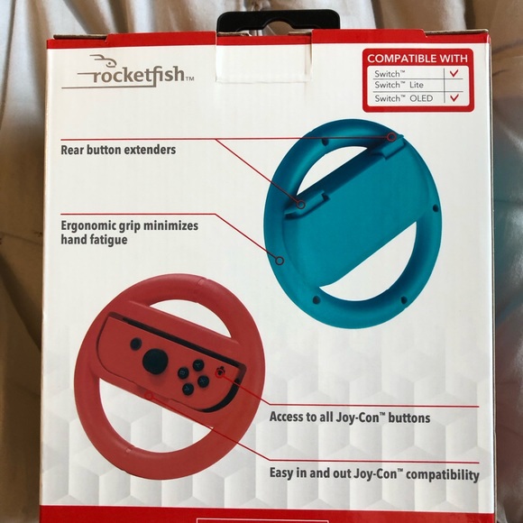 Rocketfish Nintendo Switch Racing Wheel made for Nintendo Switch & Switch Oled - Picture 2 of 3